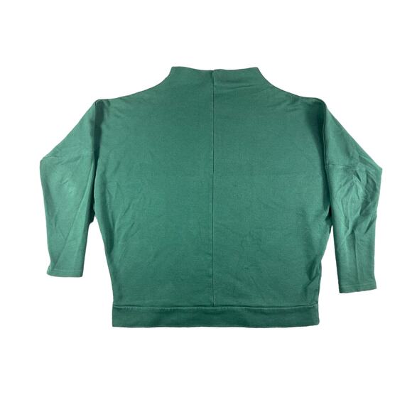 YALA Sweater Womens Small Green Brushed Sweatshirt High Neck Organic Bamboo - Picture 1 of 15